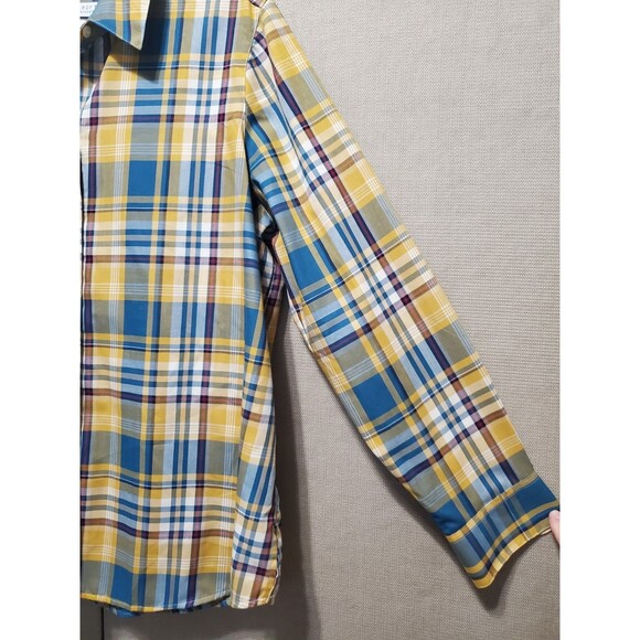 Foxcroft for Appleseed's Wrinkle Free Shaped Multicolor Plaid Button-Up Shirt 16 - Picture 2 of 5